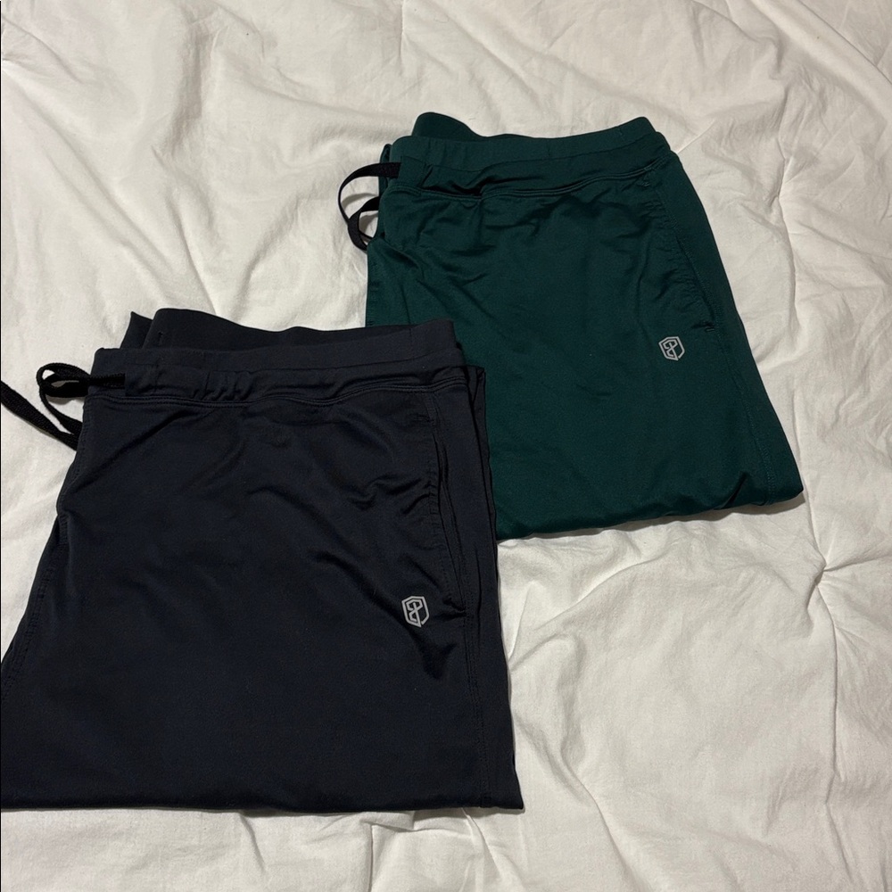 Set of Two Born Primitive Rest Day Athleisure Joggers in Black and Green